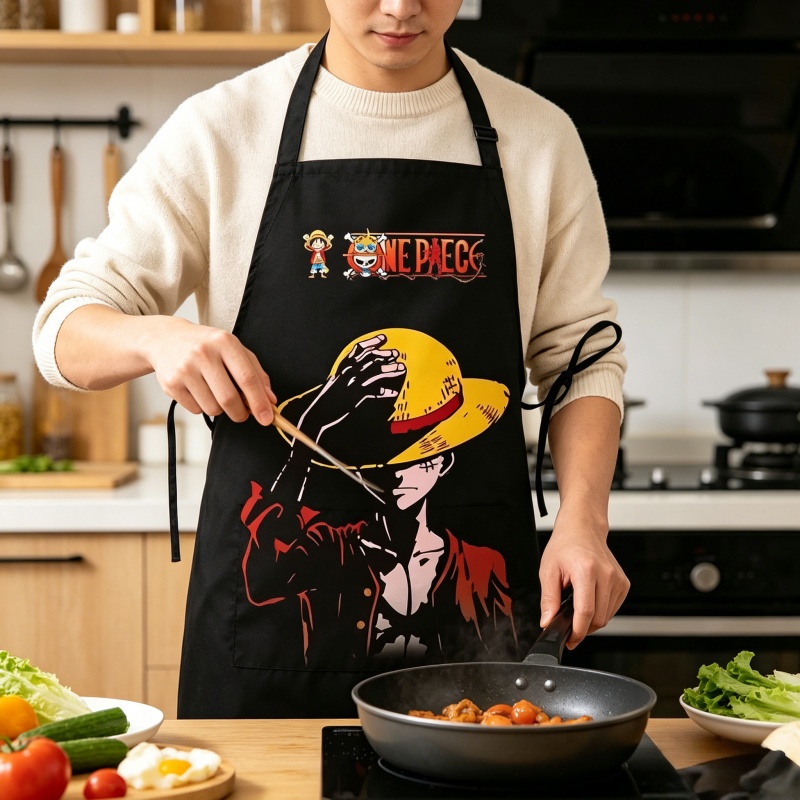 One Pieces Luffy Apron Printed - Kitchen Baking Items recension och pris