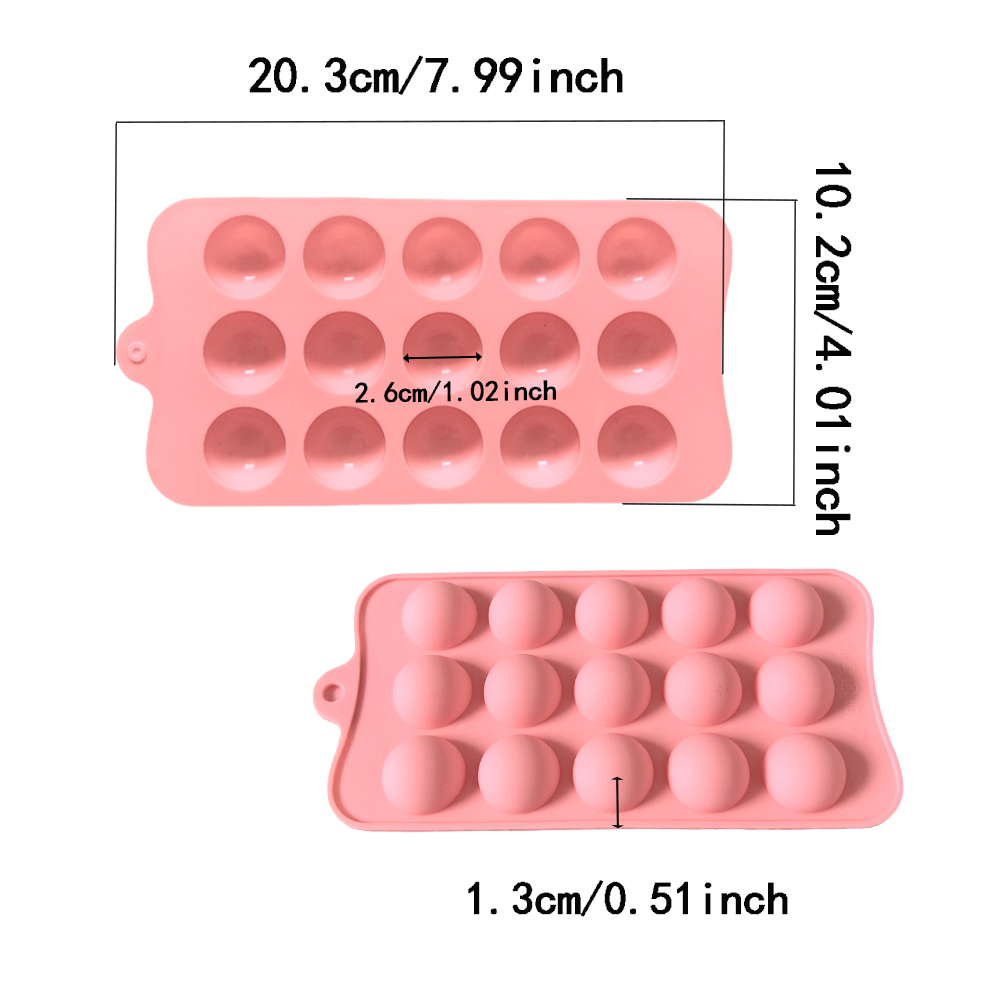 15 cavity semi-circular chocol - Kitchen Baking Items recension och pris