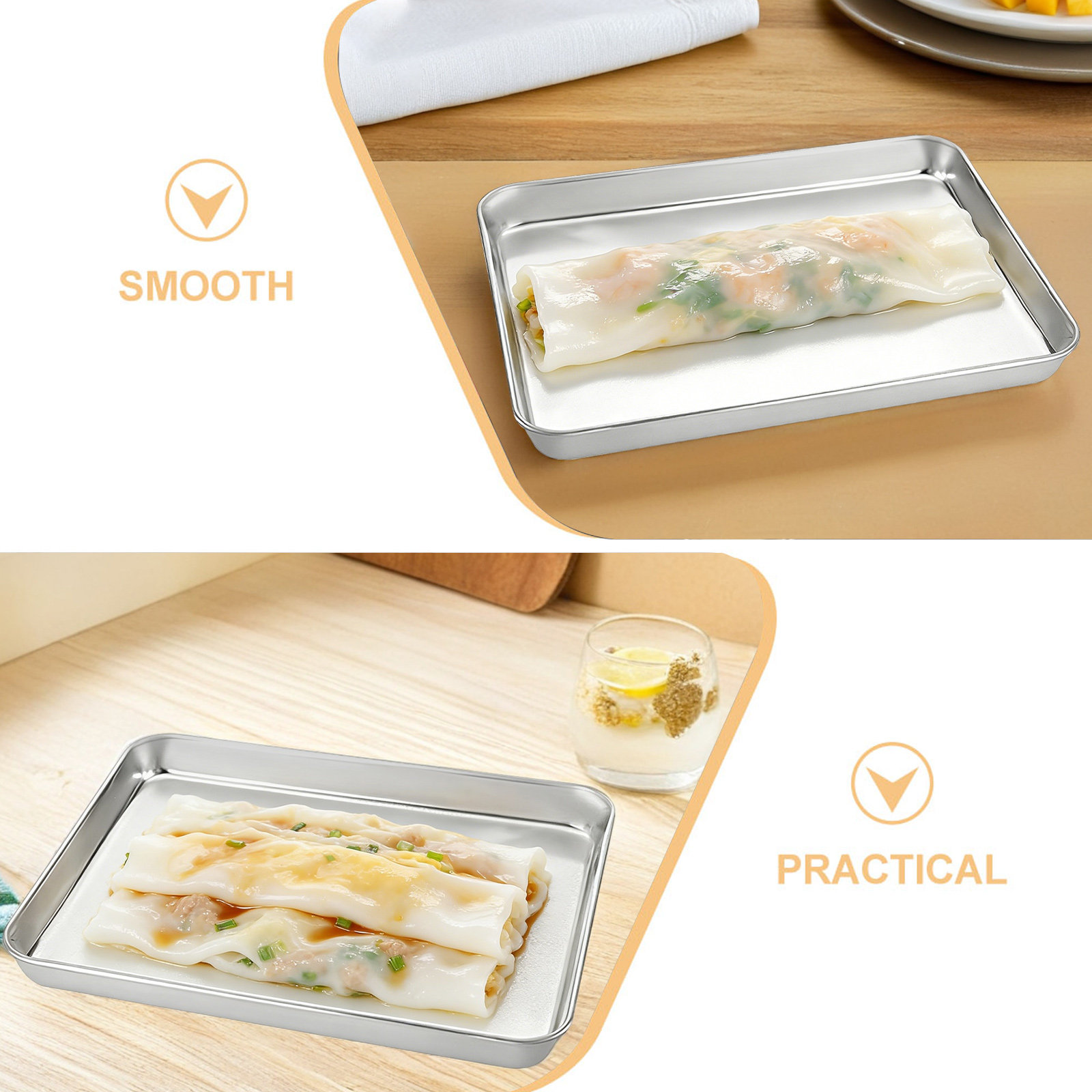 1Set Stainless Steel Rice Nood - Kitchen Roll Baking recension och pris