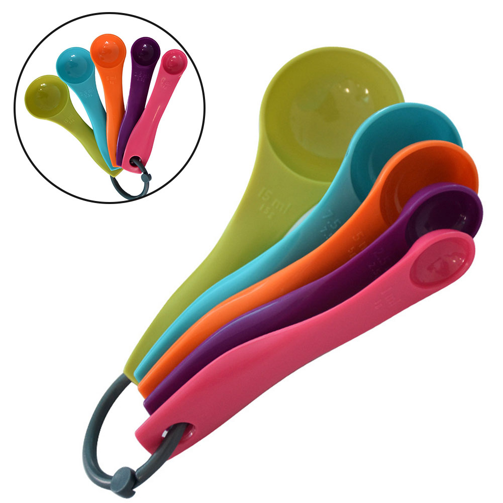 5-Piece Colorful Salt Oil Spoo - Kitchen Baking Utensils recension och pris