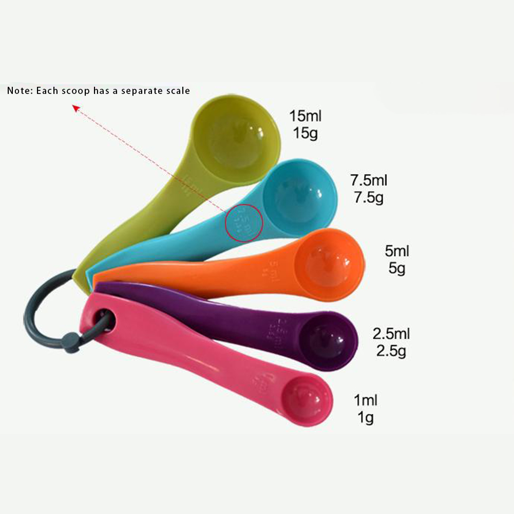 5-Piece Colorful Salt Oil Spoo - Kitchen Baking Utensils recension och pris