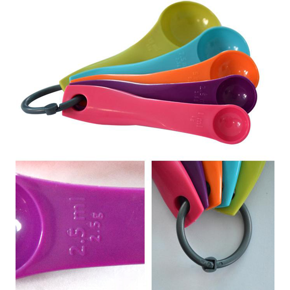 5-Piece Colorful Salt Oil Spoo - Kitchen Baking Utensils recension och pris