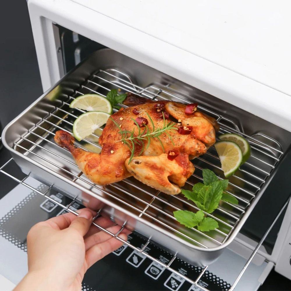 Portable Non-Stick Stainless S - Kitchen Baking Rack recension och pris