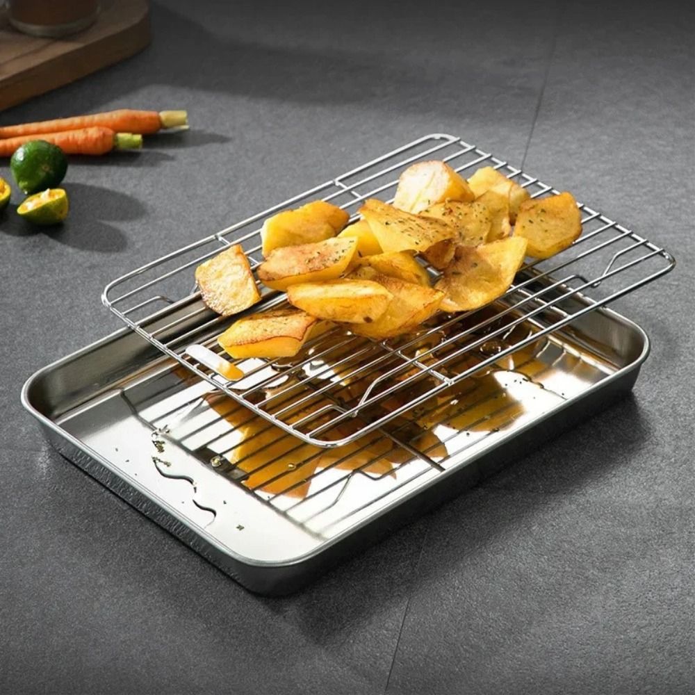 Portable Non-Stick Stainless S - Kitchen Baking Rack recension och pris