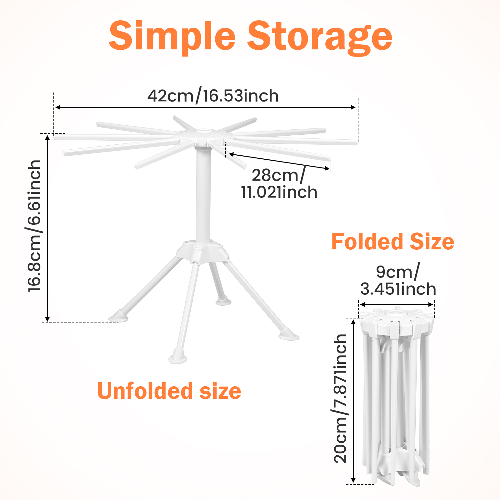 Collapsible Pasta Drying Rack  - Kitchen Baking Rack recension och pris