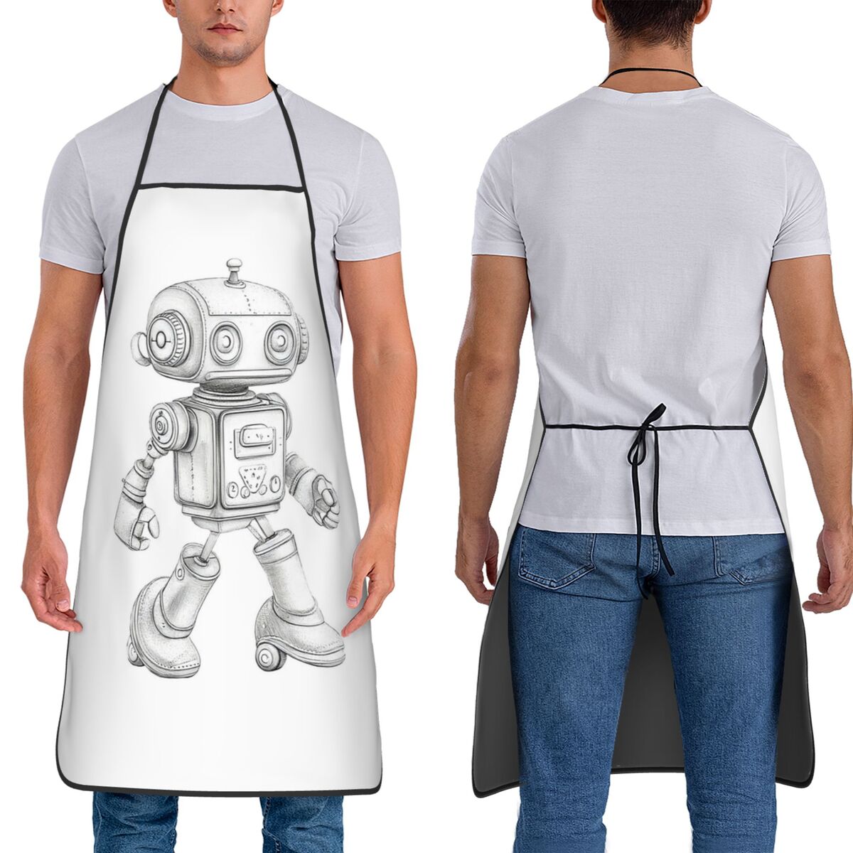 Retro Sketch Robot With Mechan - Kitchen Robot Baking recension och pris