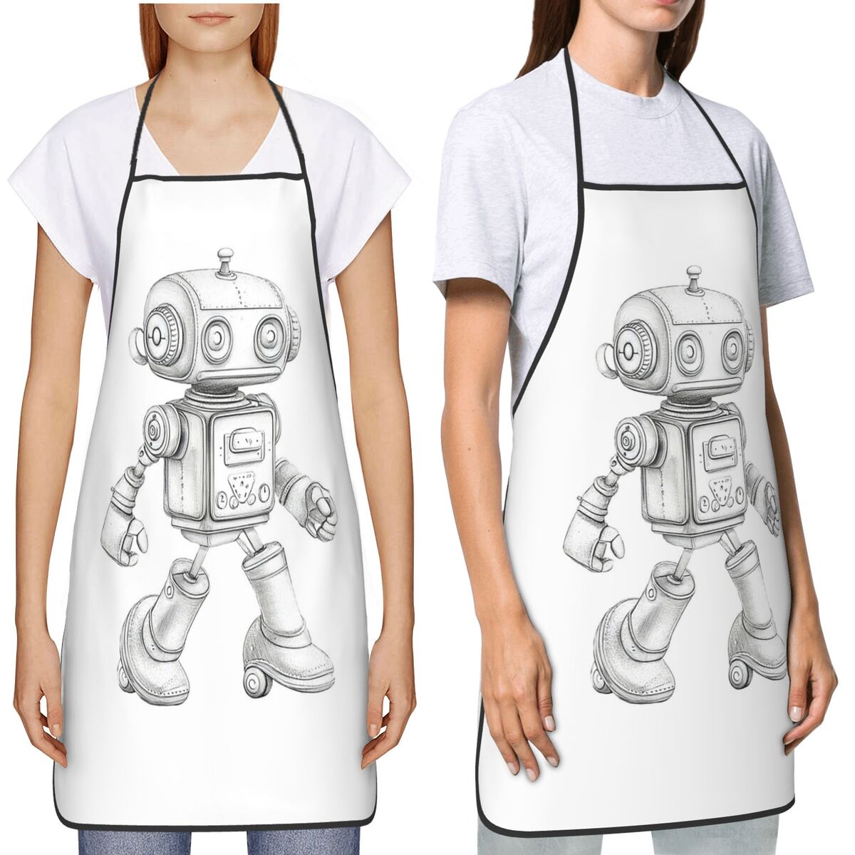 Retro Sketch Robot With Mechan - Kitchen Robot Baking recension och pris