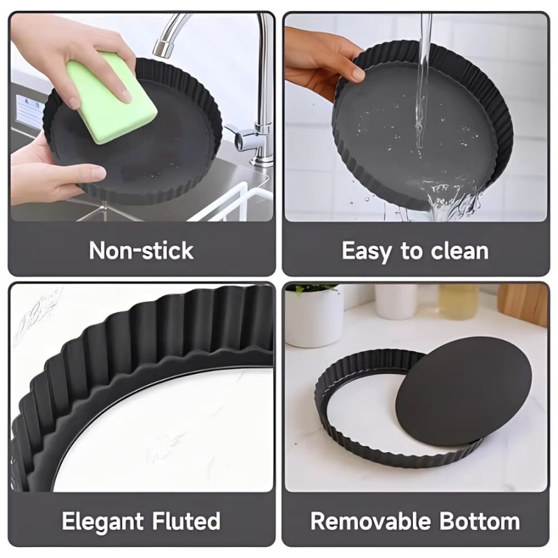 1pc Removable Bottom Fluted Ta - Kitchen Baking Items recension och pris
